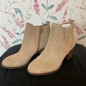 Crown Vintage Suede Ankle Booties - Fresh Stone